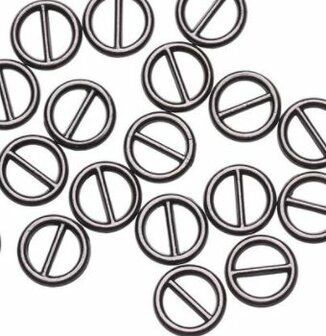 Gesp 8mm zwart rond